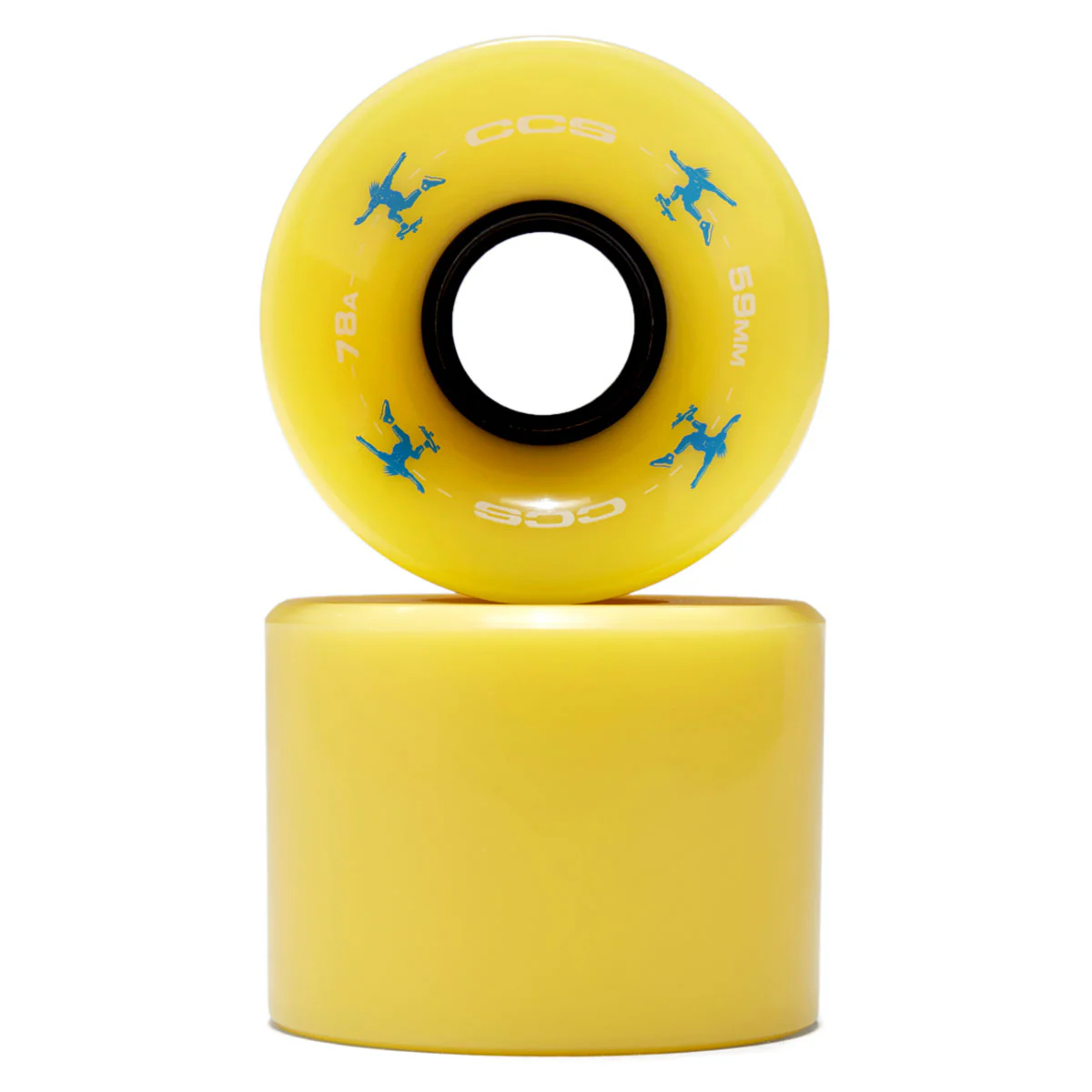 CCS Retro Cruiser 78a Skateboard Wheels - Yellow - 59mm - Image 2