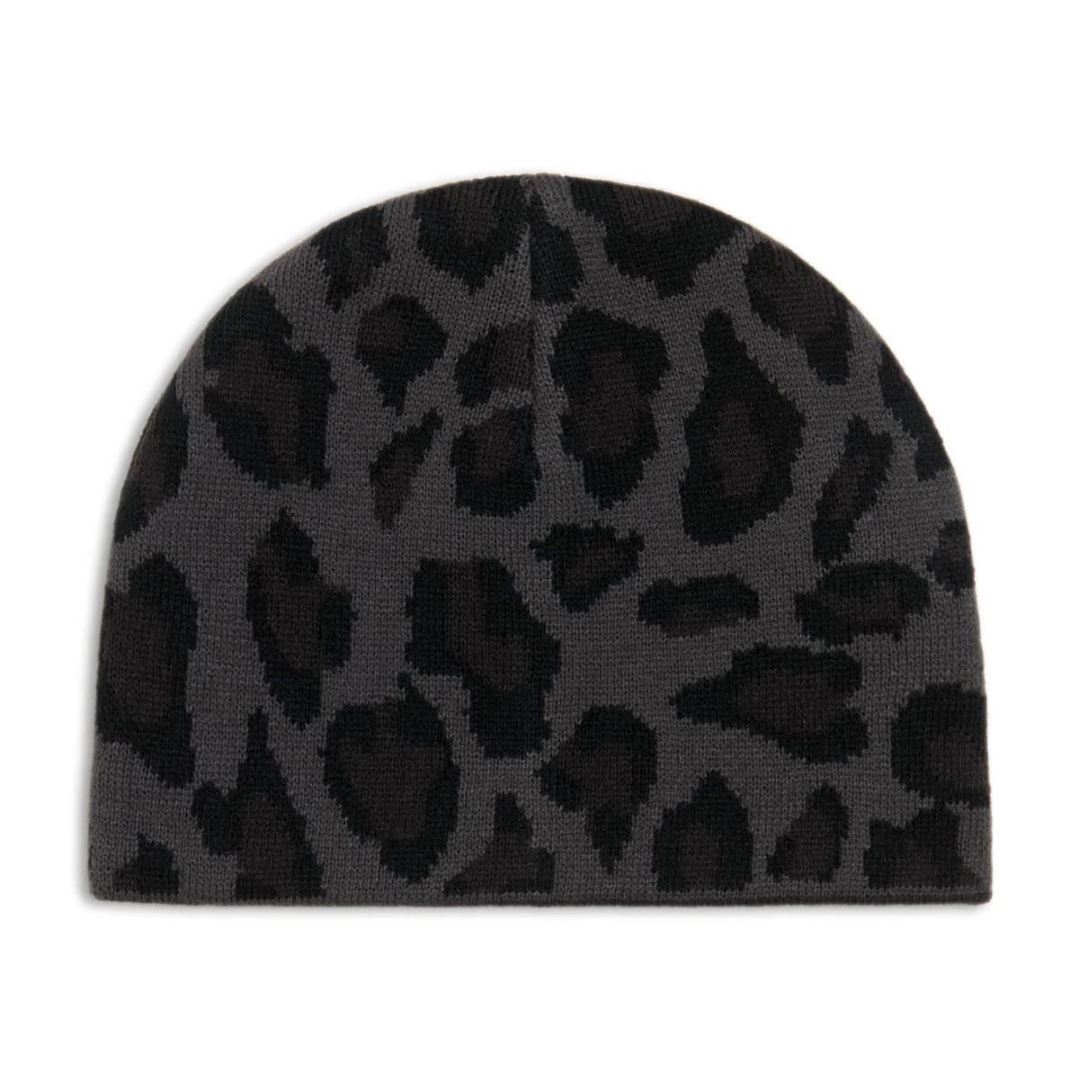 CCS Reversible Leopard Skully Beanie - Charcoal - Image 2