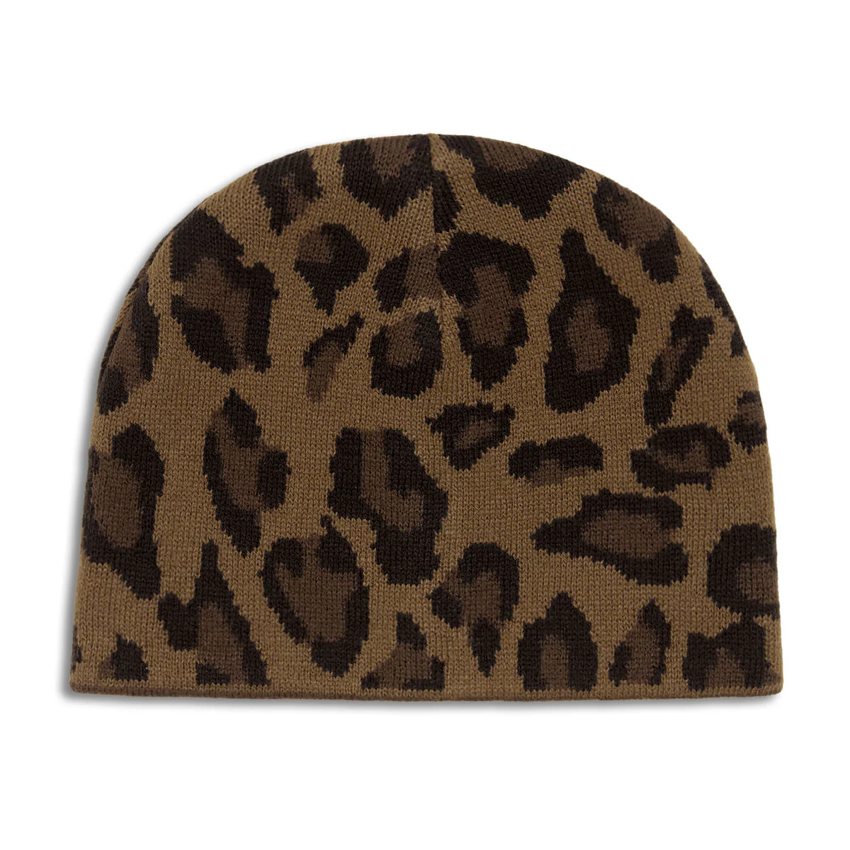 CCS Reversible Leopard Skully Beanie - Brown - Image 3