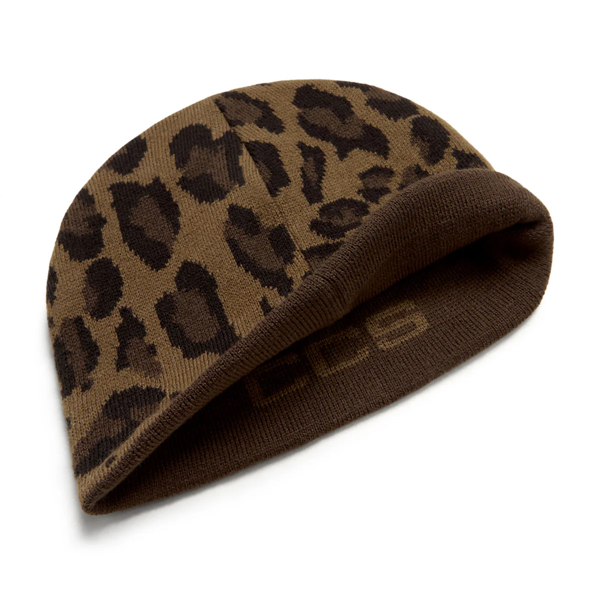 CCS Reversible Leopard Skully Beanie - Brown - Image 4