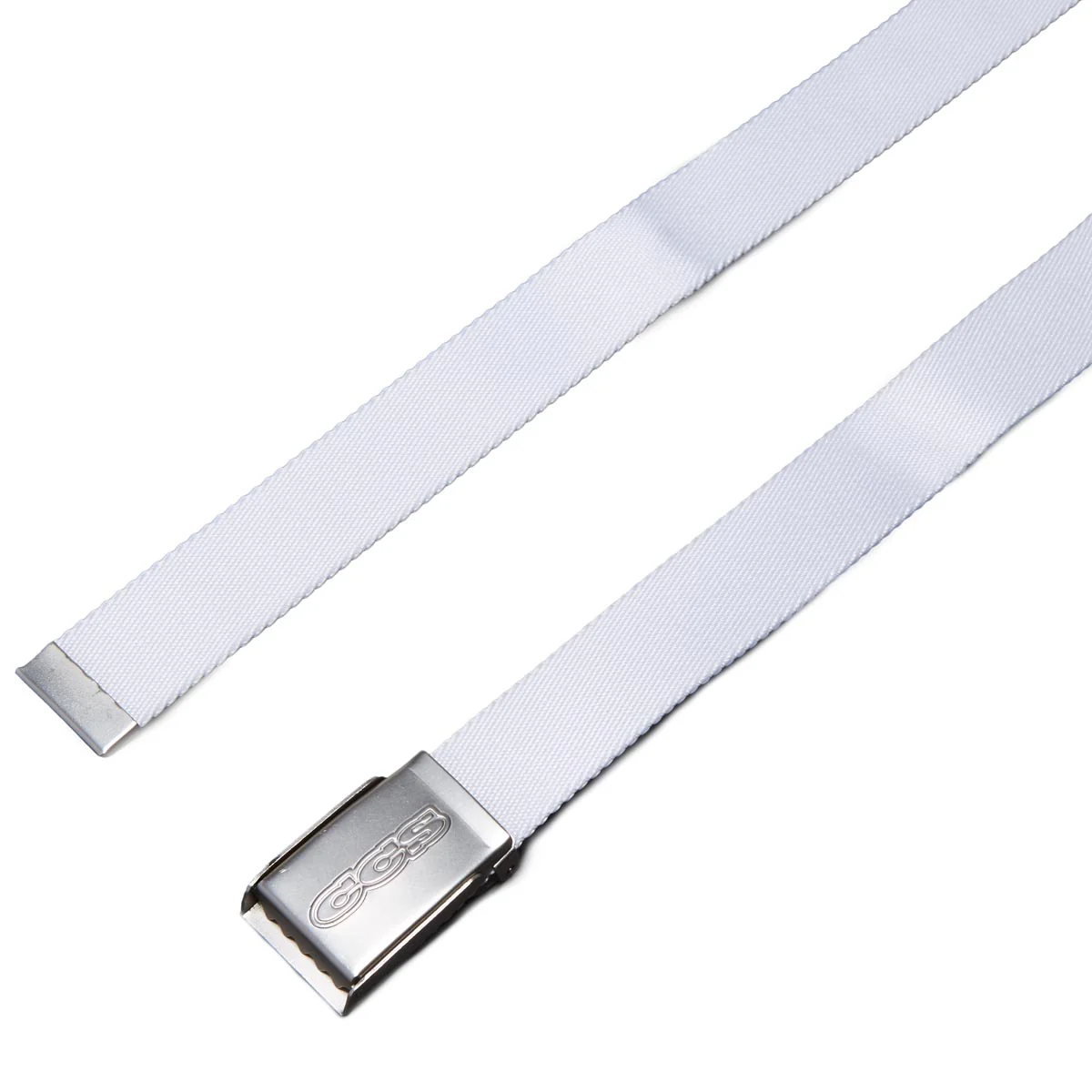 CCS Silver 96 Logo Web Belt - White - Image 2