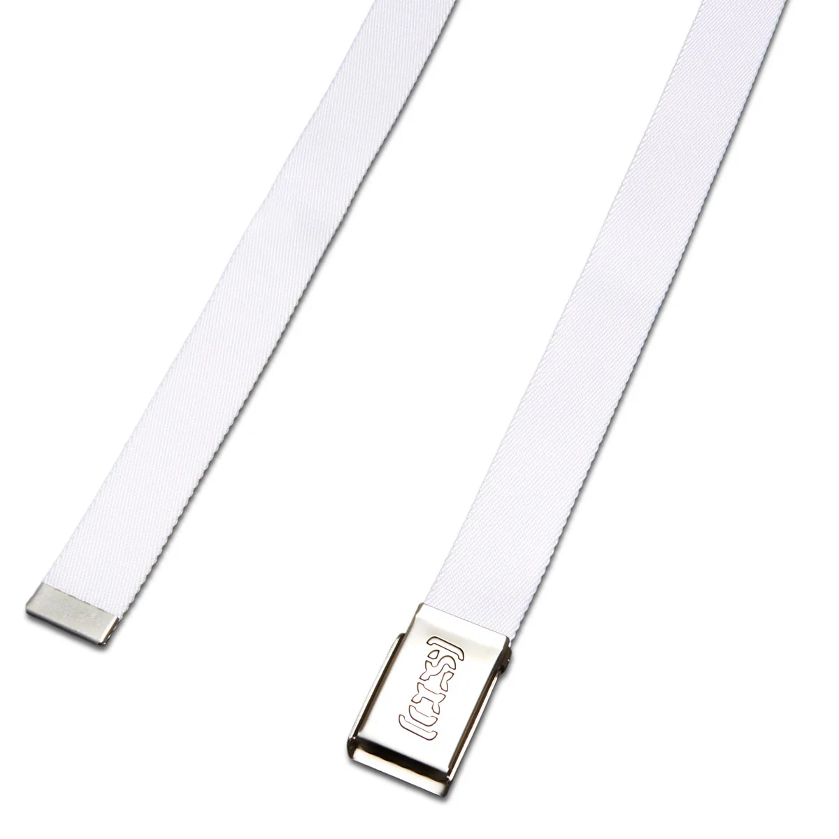 CCS Silver Logo Buckle Belt - White - Image 2