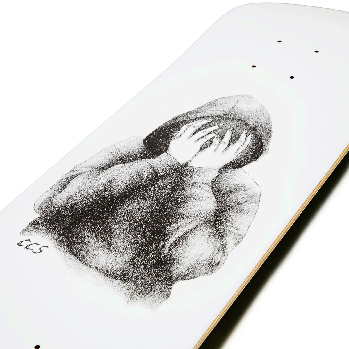 CCS Smile on The Surface Skateboard Deck - White - Image 3