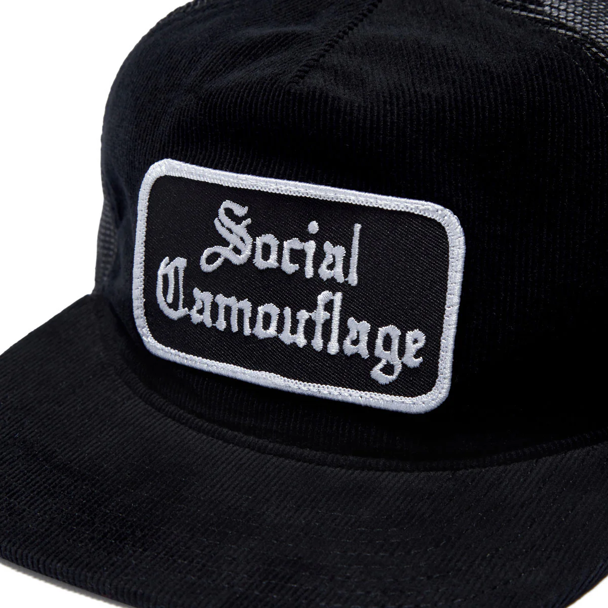 CCS Social Camouflage Cord Trucker Hat - Black - Image 3
