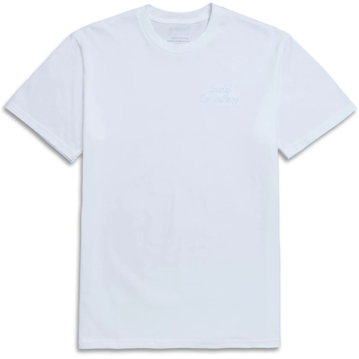 CCS Social Camouflage Embroidered T-Shirt - White - Image 2