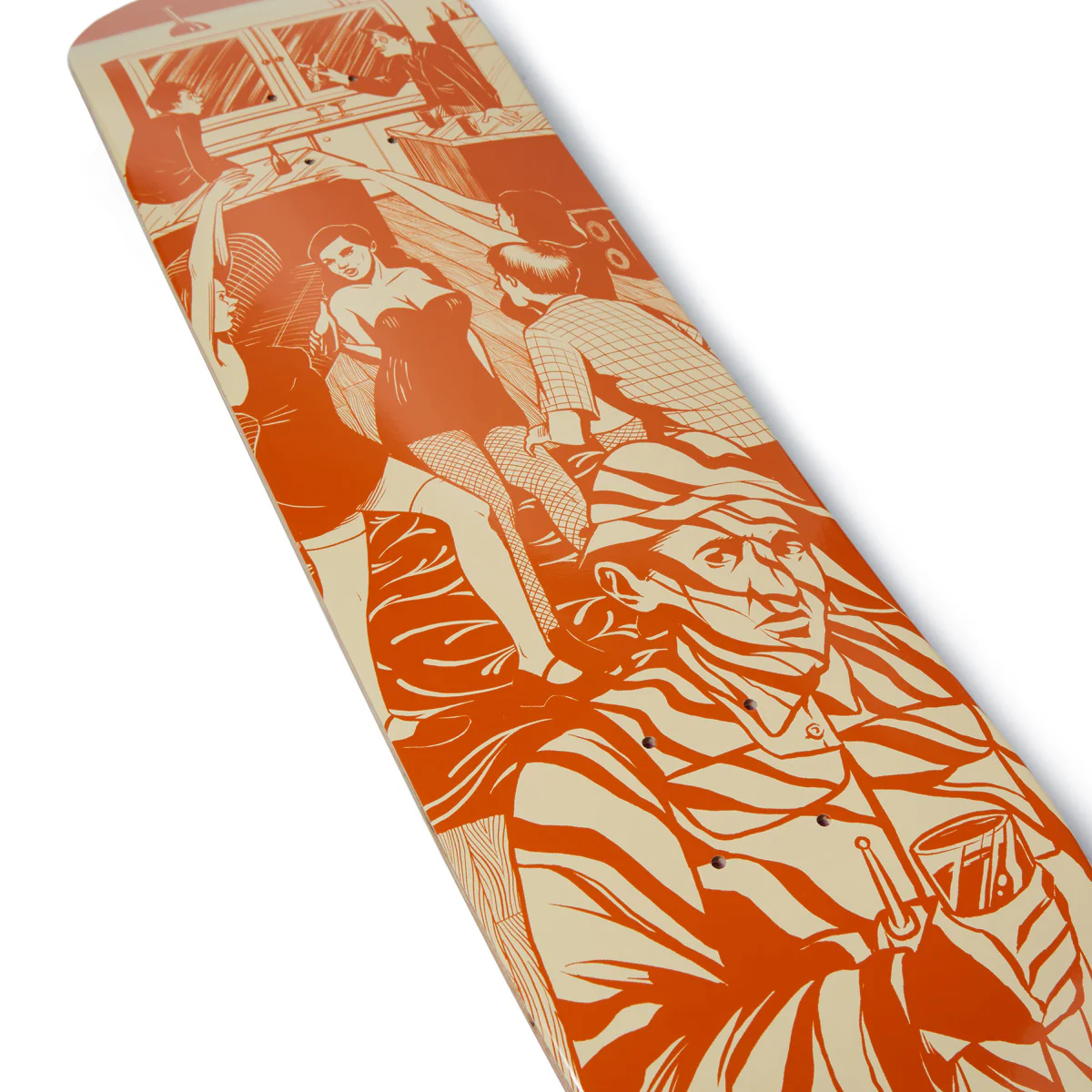 CCS Social Camouflage Party Skateboard Deck - Orange - Image 2