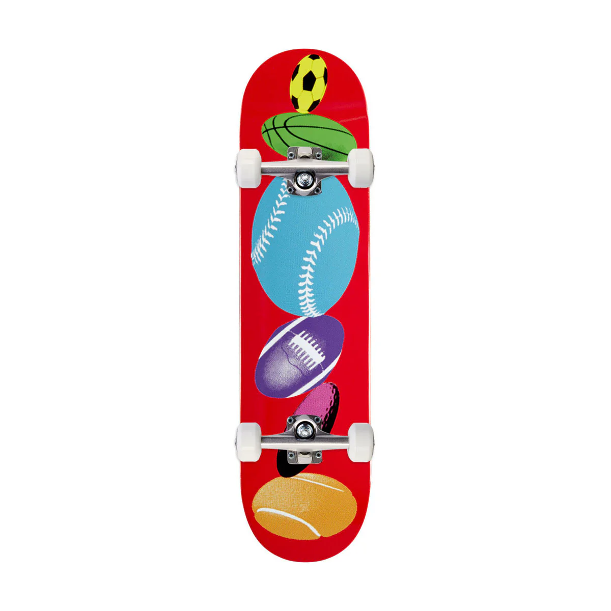 CCS Sports Ball Mini Skateboard Complete - Red - Image 5