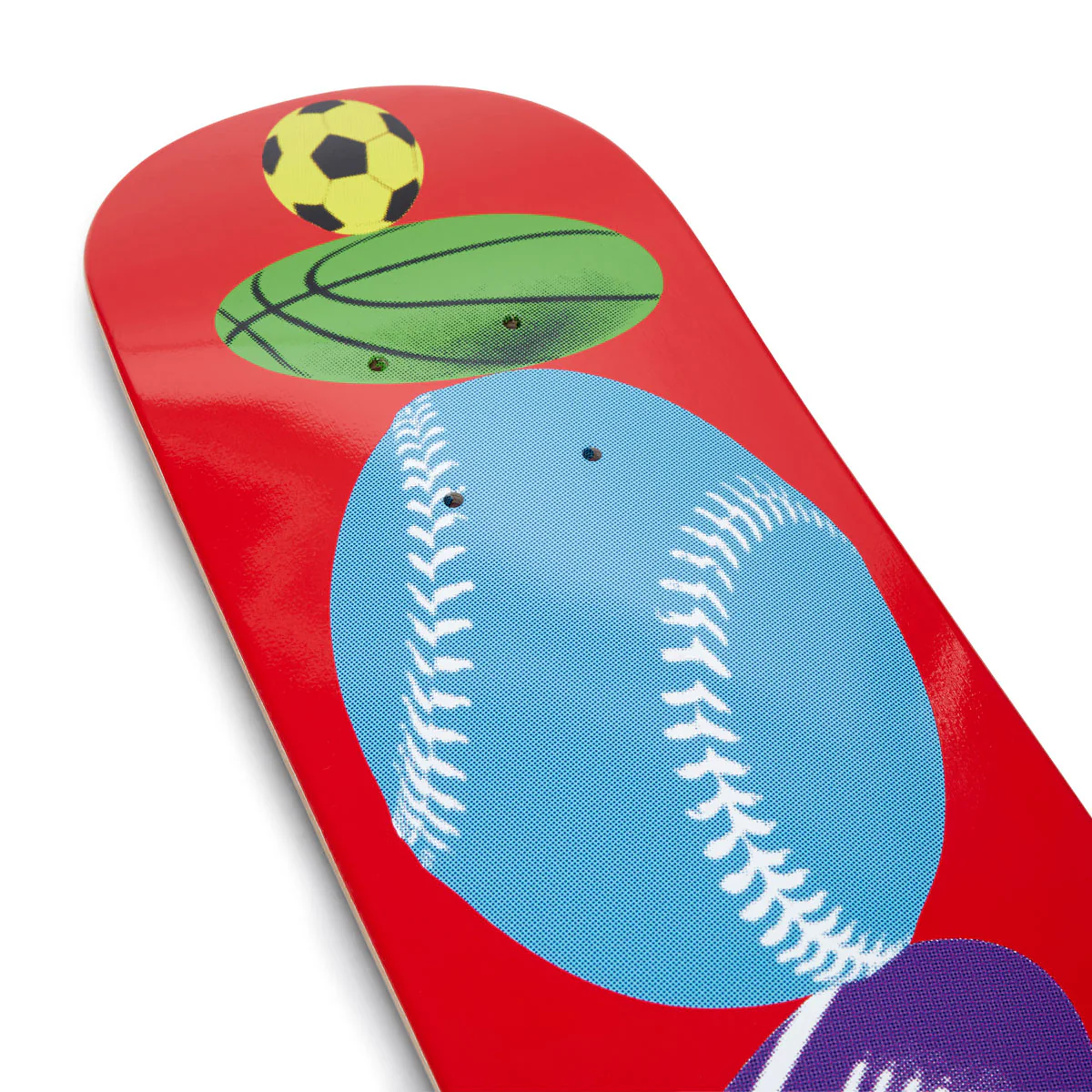 CCS Sports Ball Mini Skateboard Deck - Red - Image 3
