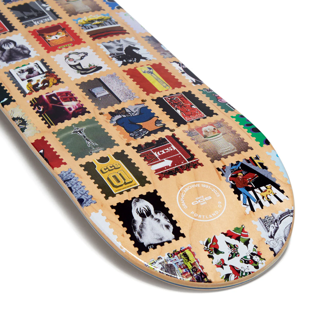 CCS Stamp Archive Mini Skateboard Deck - Multi - Image 4