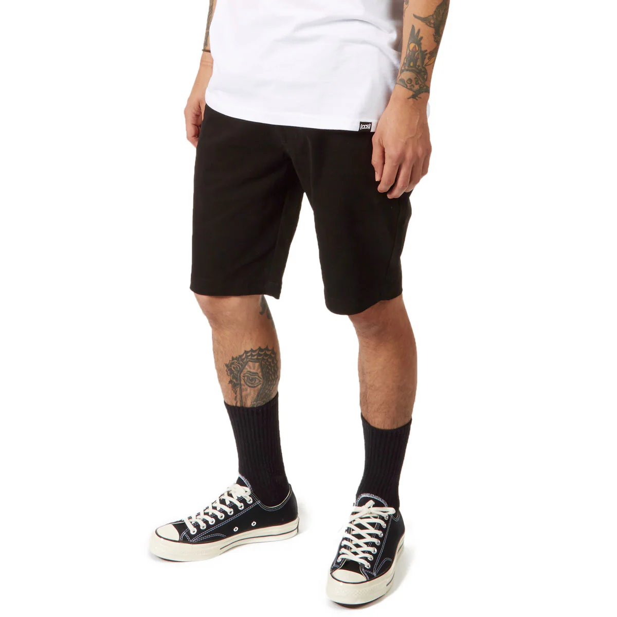 CCS Stretch Chino Shorts - Black - Image 4