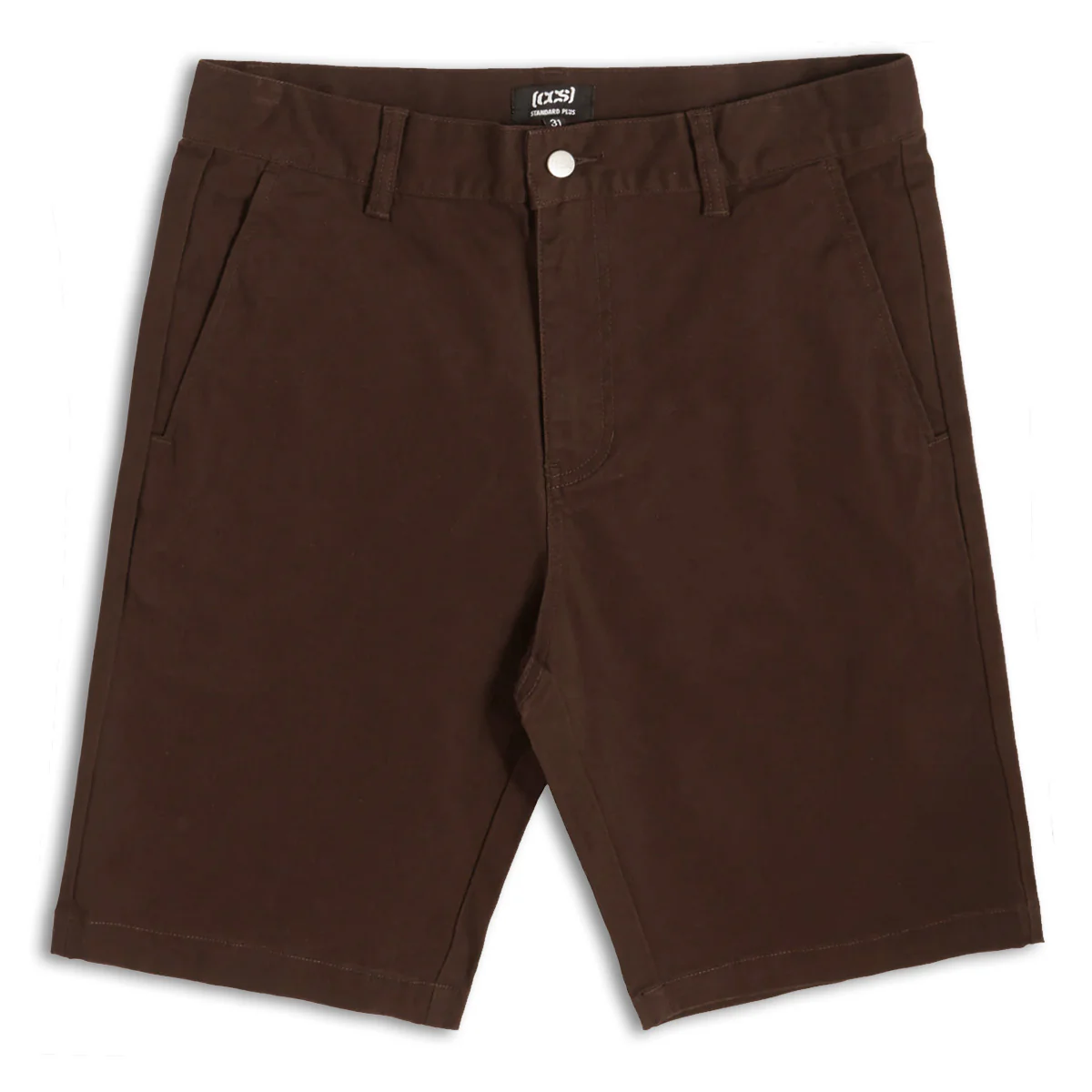 CCS Stretch Chino Shorts - Chocolate - Image 2