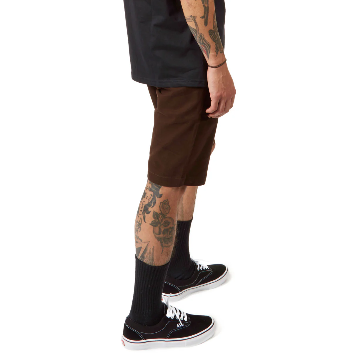 CCS Stretch Chino Shorts - Chocolate - Image 4