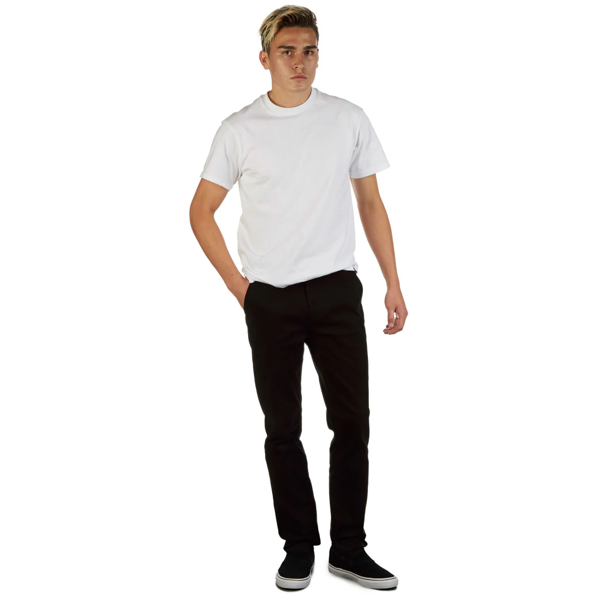 CCS Slim Stretch Chino Pants - Black - Image 3