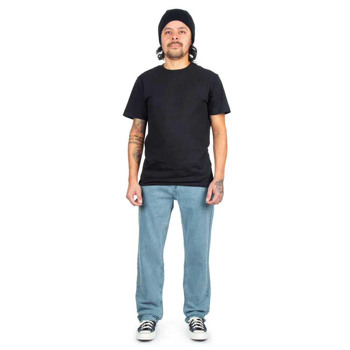CCS Straight Stretch Denim Jeans - 12oz Bleach Wash - Image 3