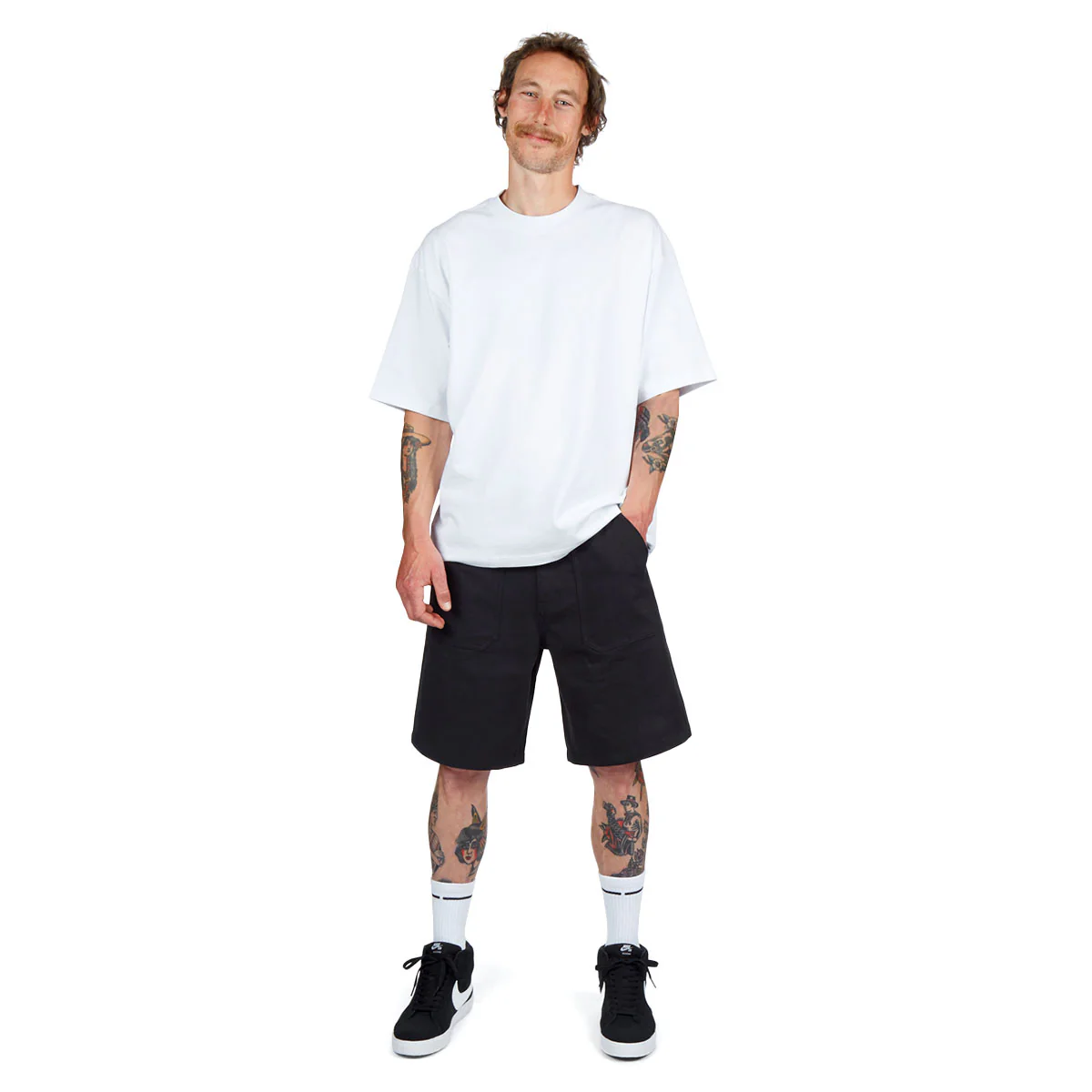 CCS Surplus Herringbone Shorts - Black - Image 4