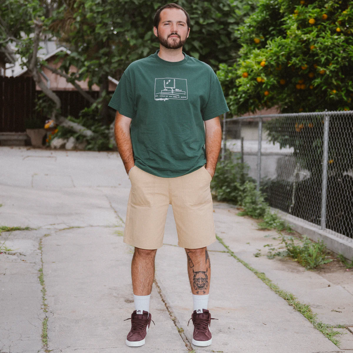 CCS Surplus Herringbone Shorts - Khaki - Image 2