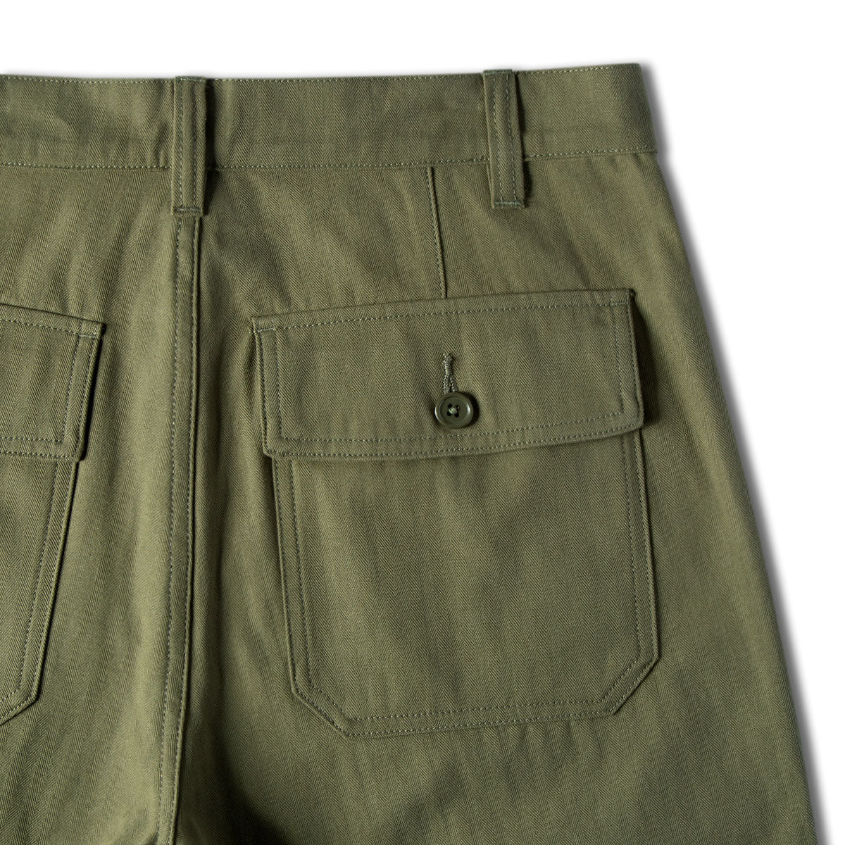 CCS Surplus Herringbone Shorts - Olive - Image 10
