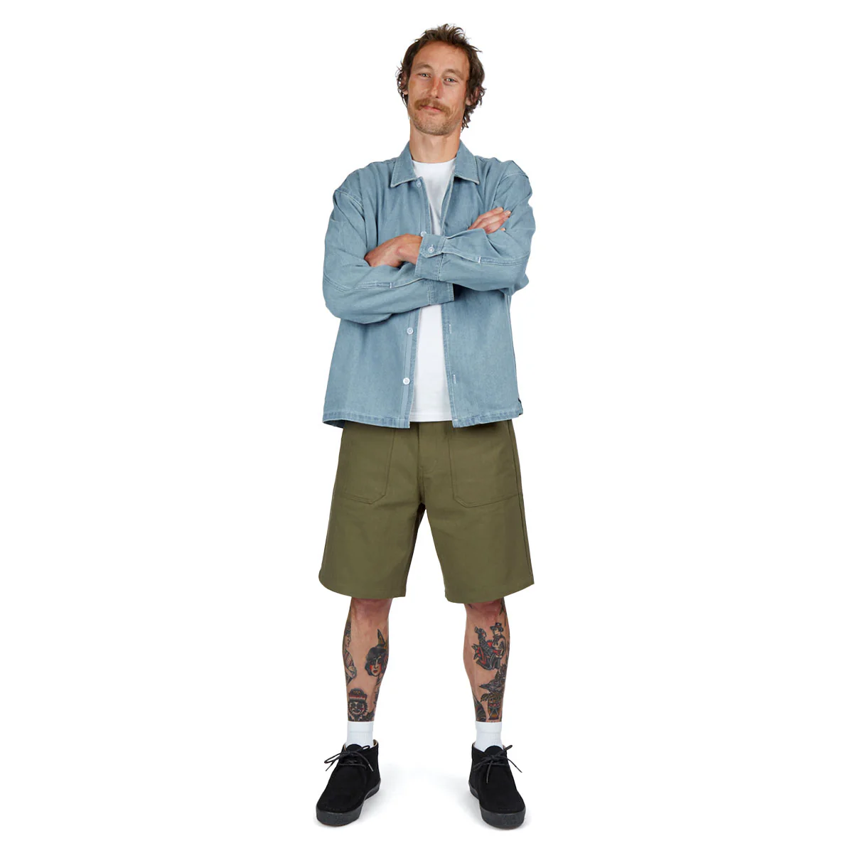 CCS Surplus Herringbone Shorts - Olive - Image 4