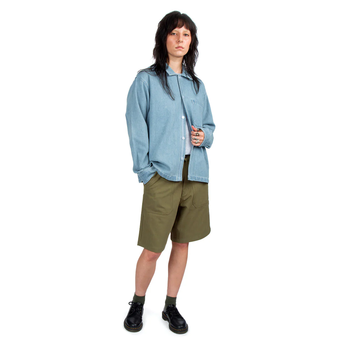 CCS Surplus Herringbone Shorts - Olive - Image 5
