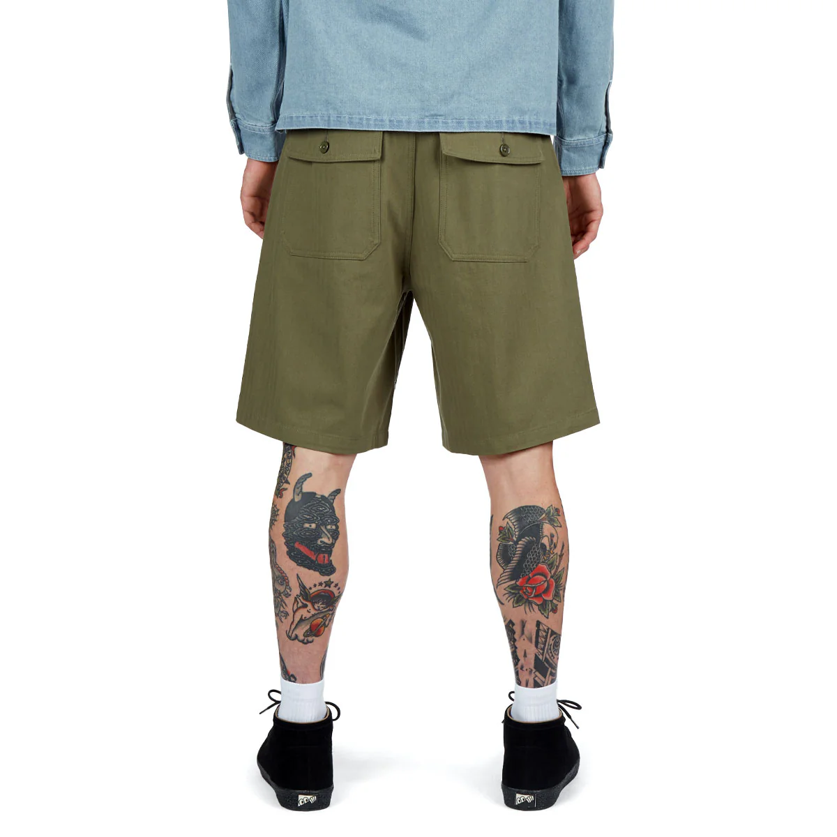 CCS Surplus Herringbone Shorts - Olive - Image 6