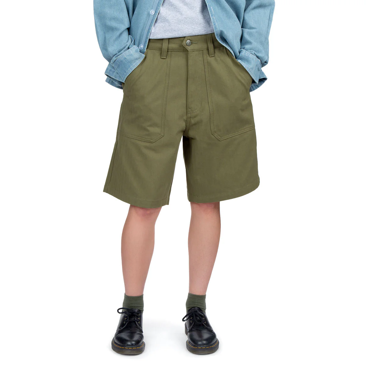 CCS Surplus Herringbone Shorts - Olive - Image 8