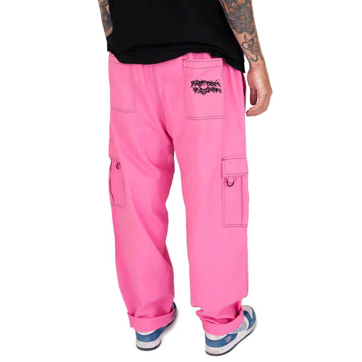 CCS Titus Twill Cargo Pants - Pink/Black - Image 4