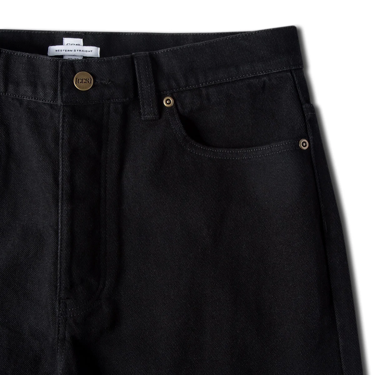 CCS Western Straight Denim Jeans - Black - Image 7