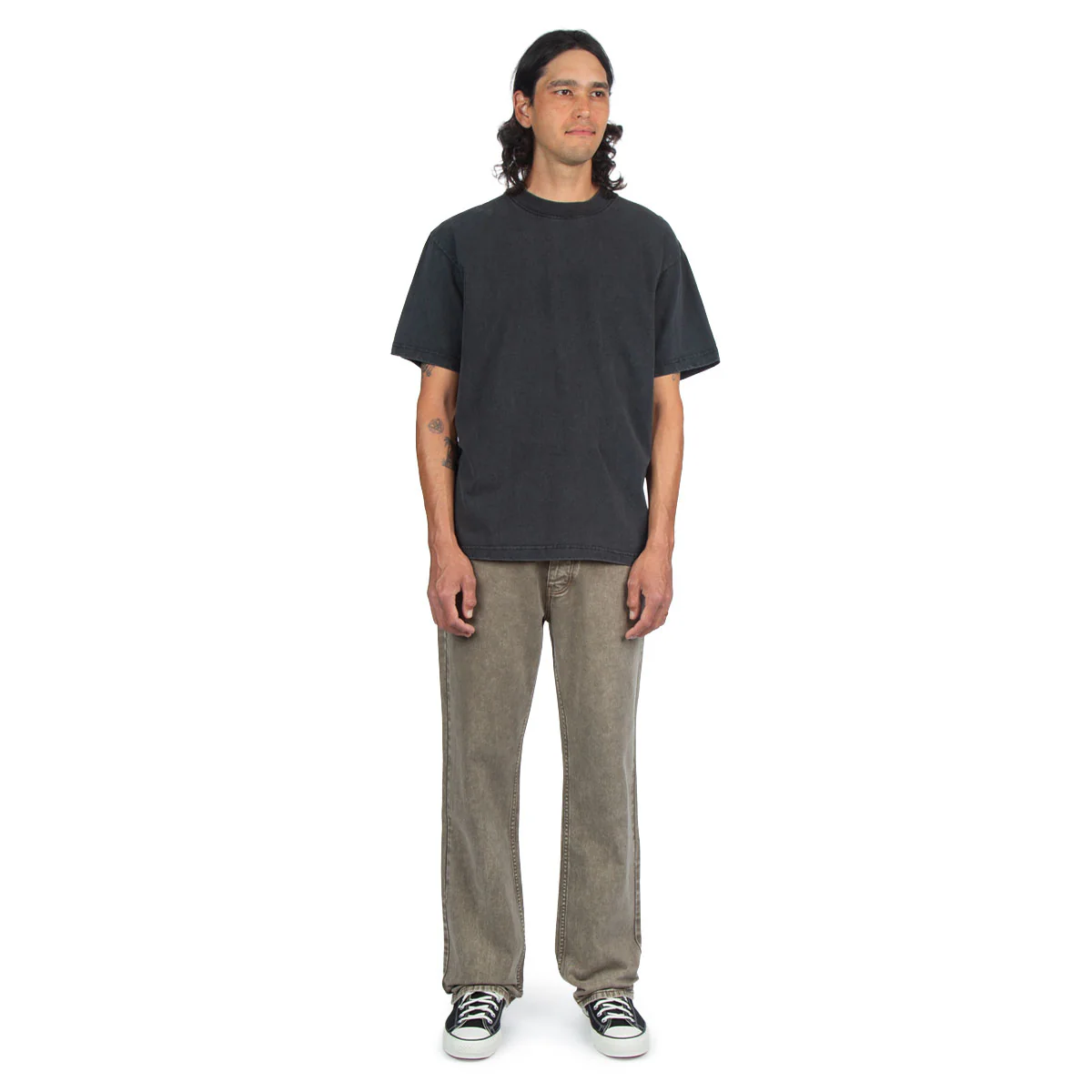 CCS Western Straight Denim Jeans - Faded Brown - Image 4