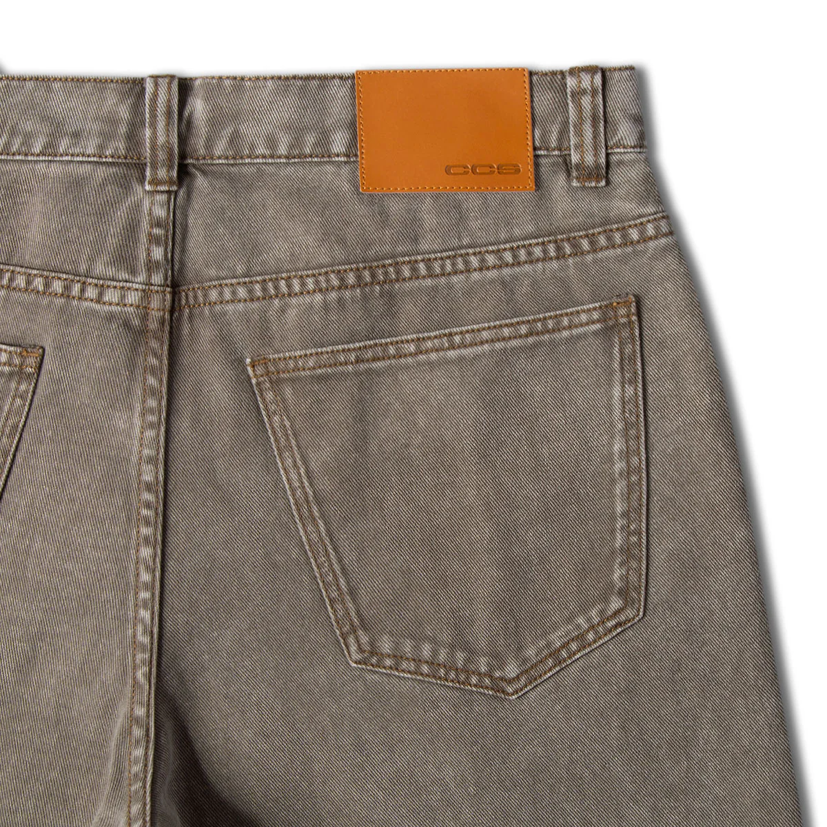 CCS Western Straight Denim Jeans - Faded Brown - Image 8