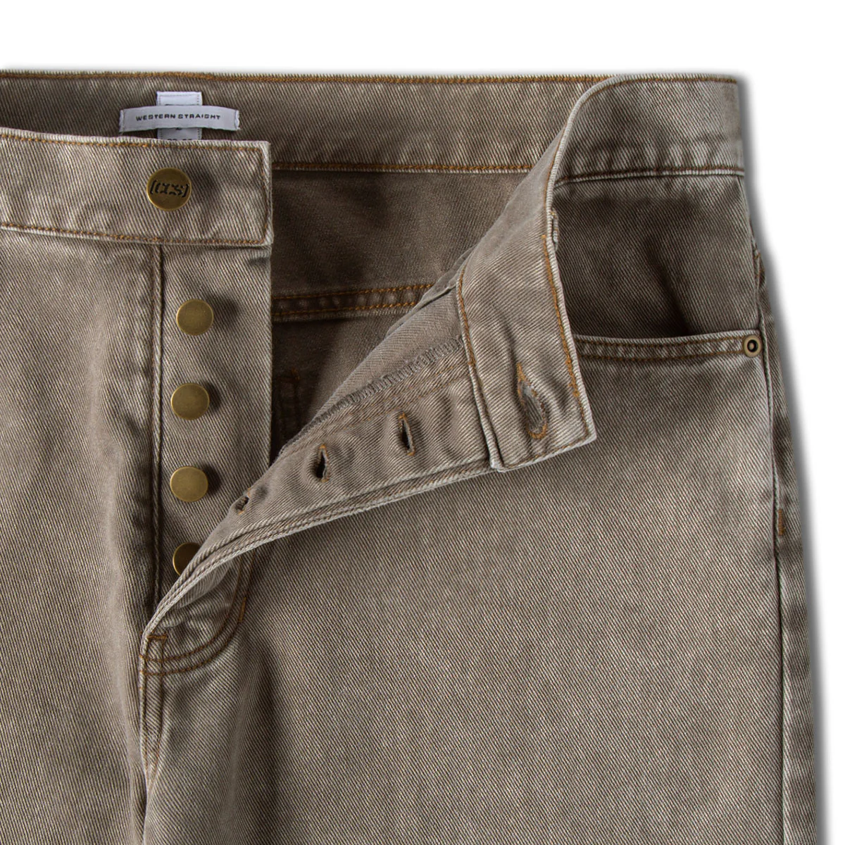 CCS Western Straight Denim Jeans - Faded Brown - Image 9