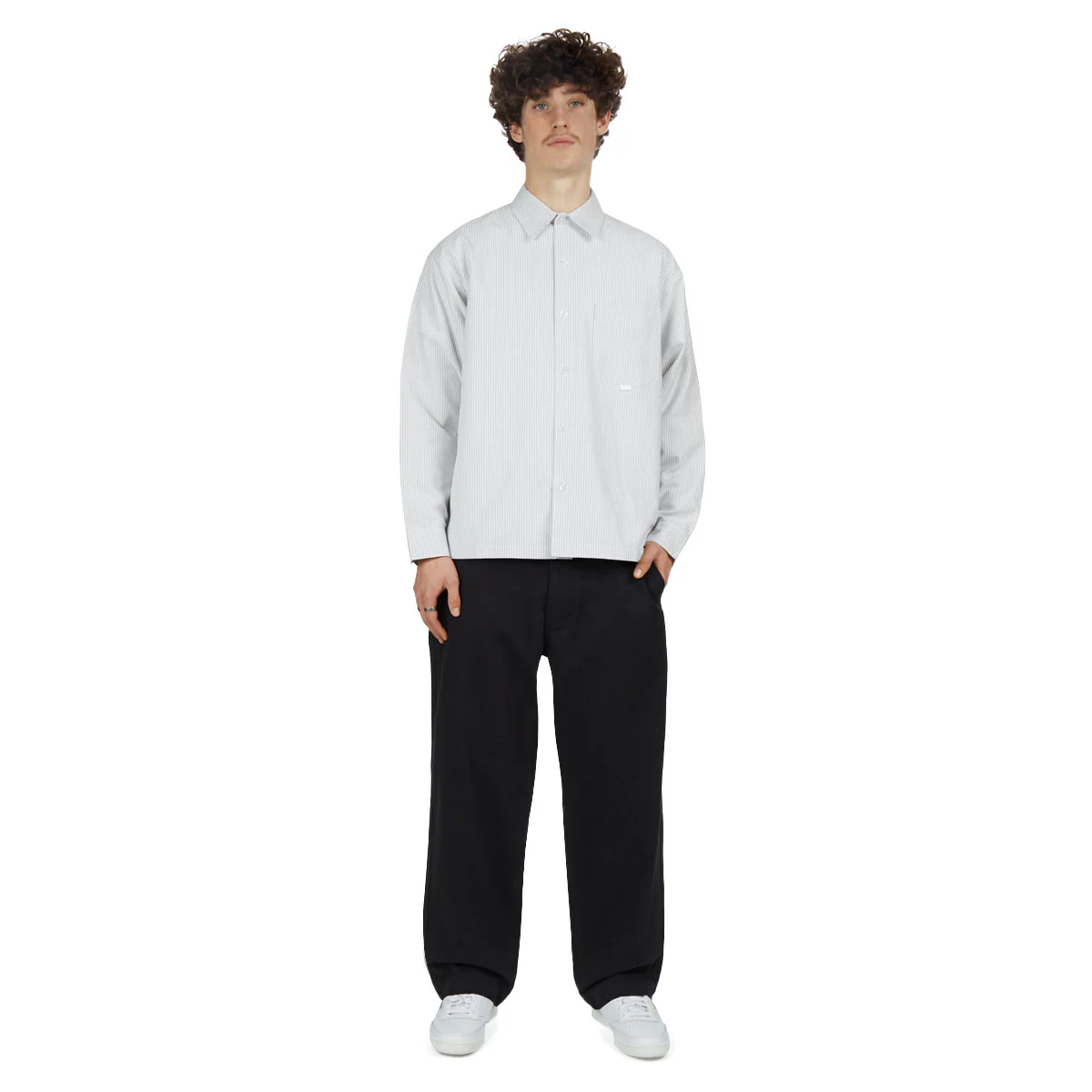 CCS Wide Leg Chino Pants - Black - Image 4