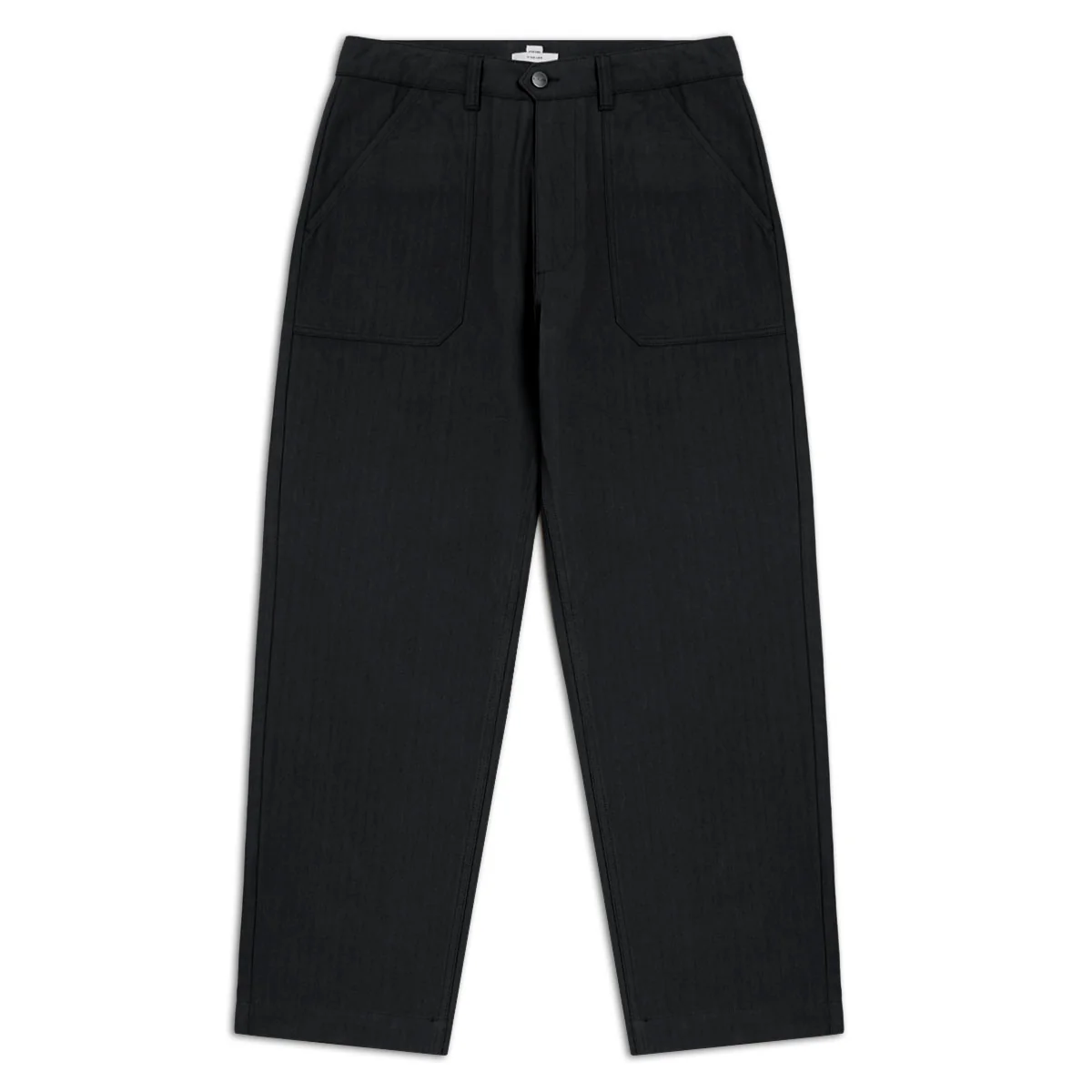 CCS Wide Leg Herringbone Pants - Black - Image 4
