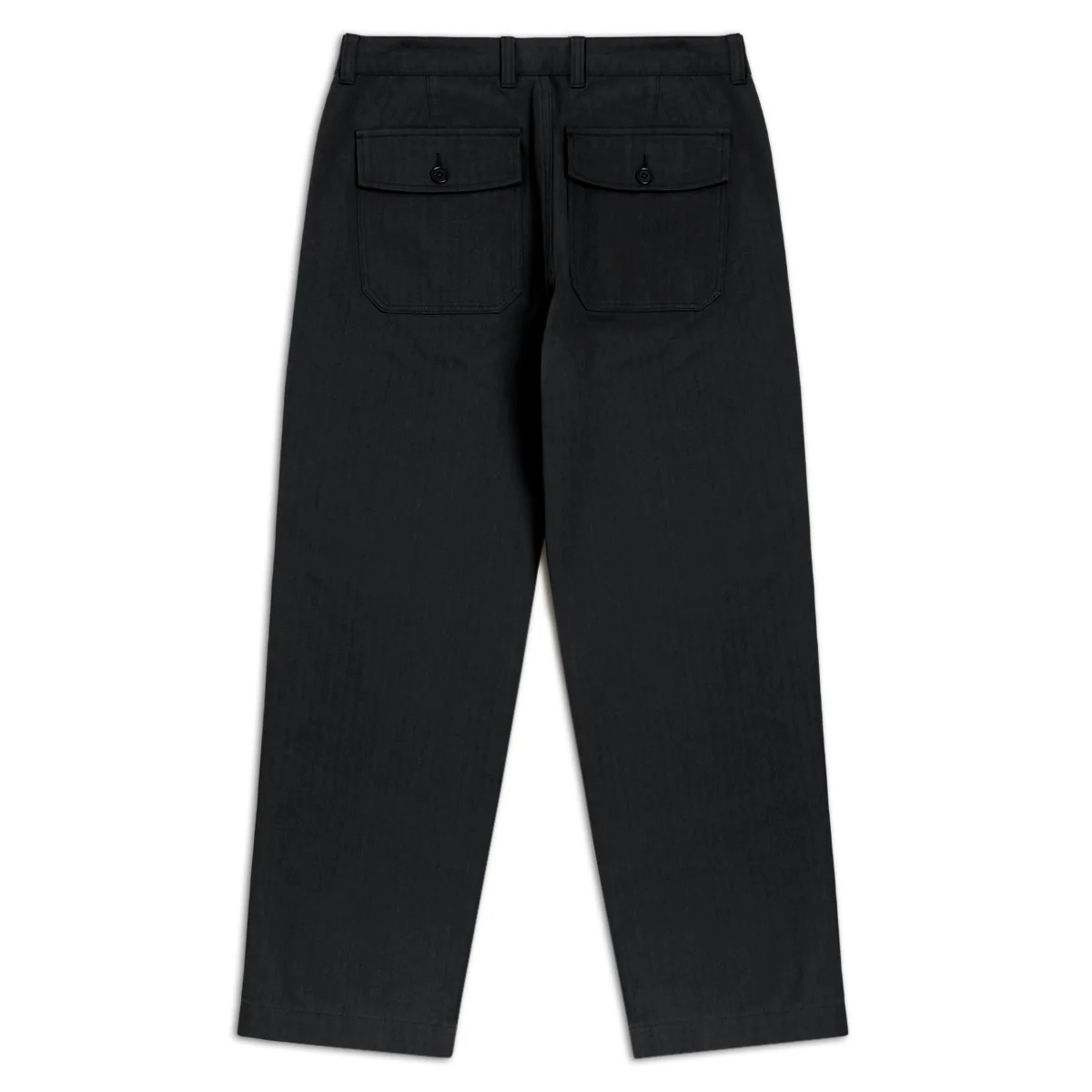 CCS Wide Leg Herringbone Pants - Black - Image 6