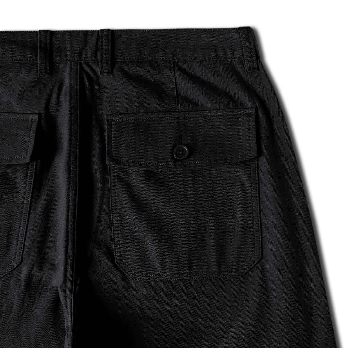 CCS Wide Leg Herringbone Pants - Black - Image 8