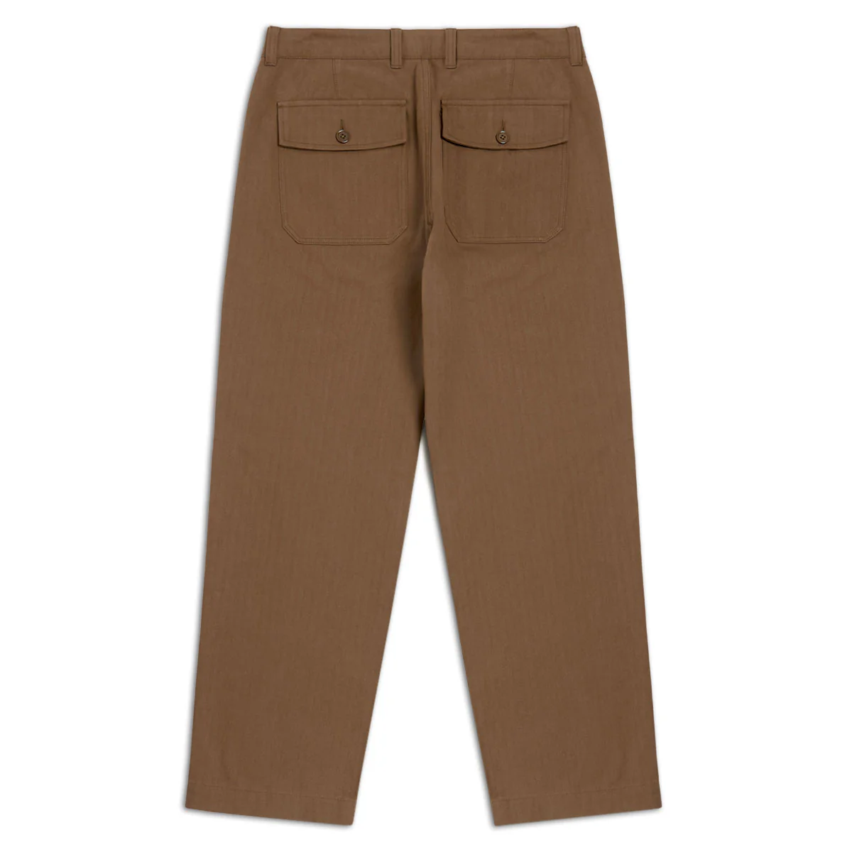CCS Wide Leg Herringbone Pants - Brown - Image 6