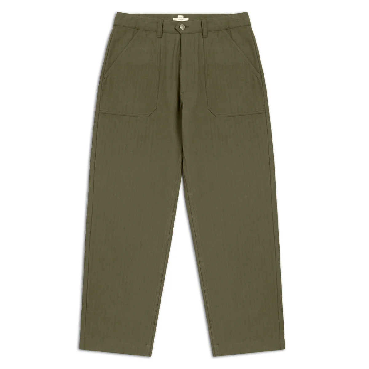 CCS Wide Leg Herringbone Pants - Olive - Image 4