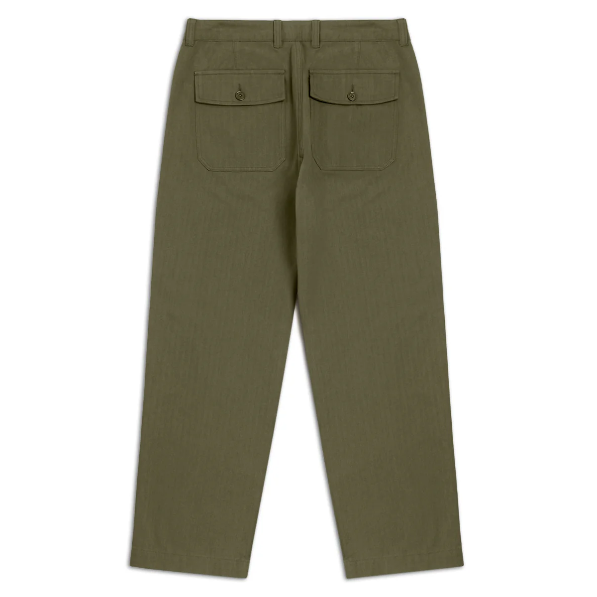 CCS Wide Leg Herringbone Pants - Olive - Image 6