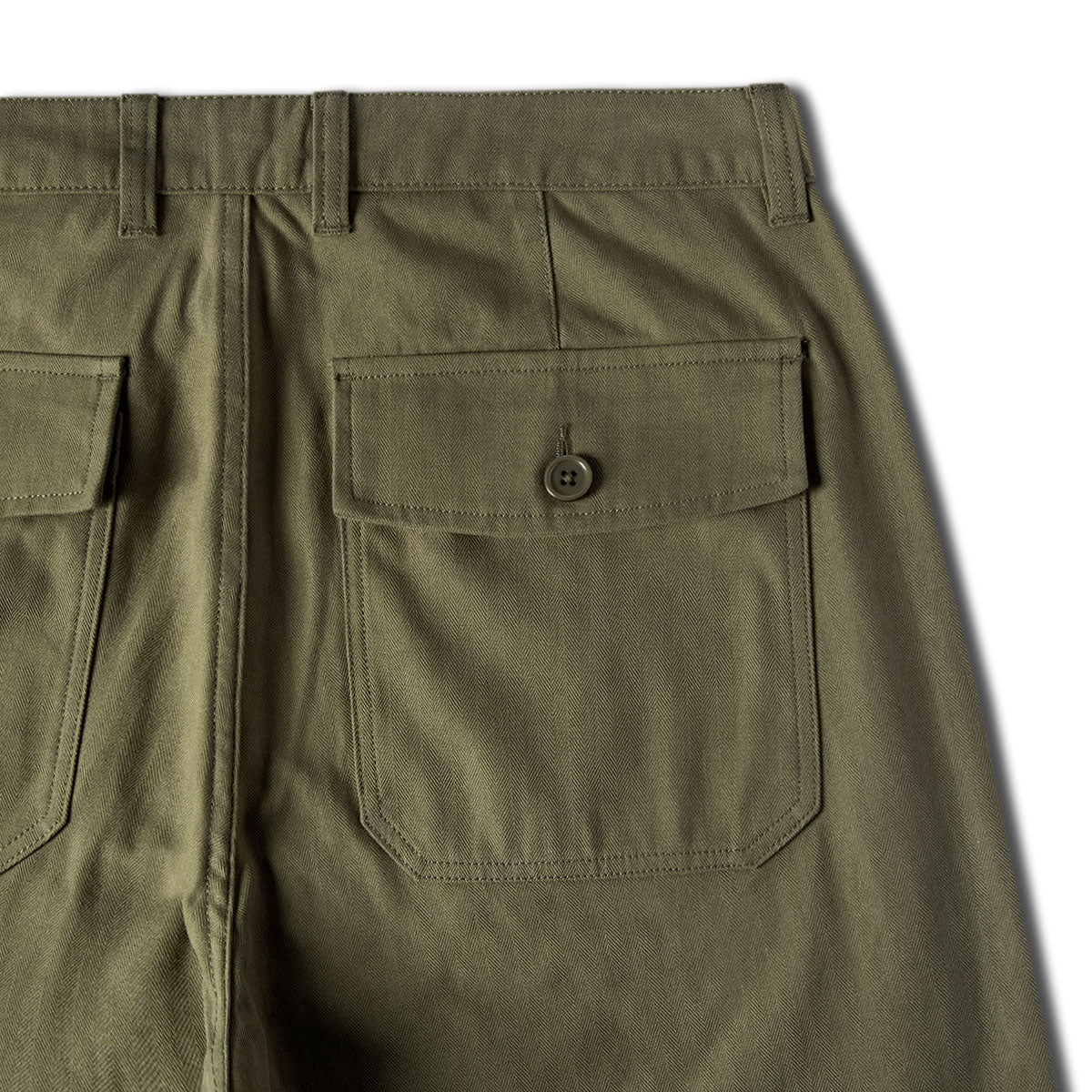 CCS Wide Leg Herringbone Pants - Olive - Image 8