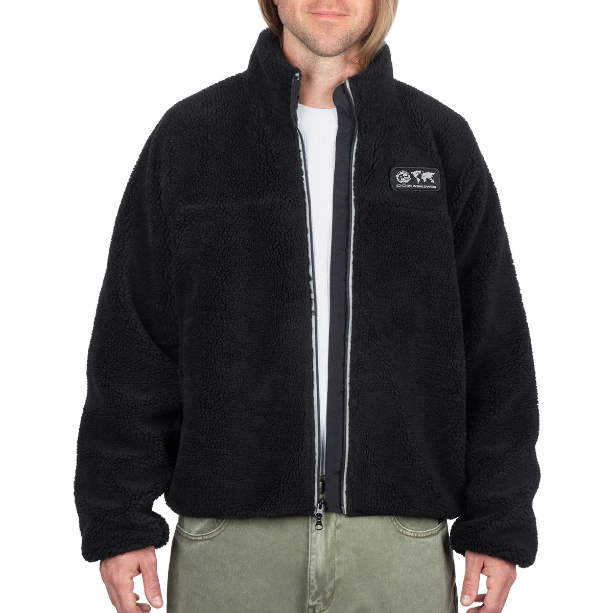 CCS Worldwide Sherpa Fleece Jacket - Black - Image 3