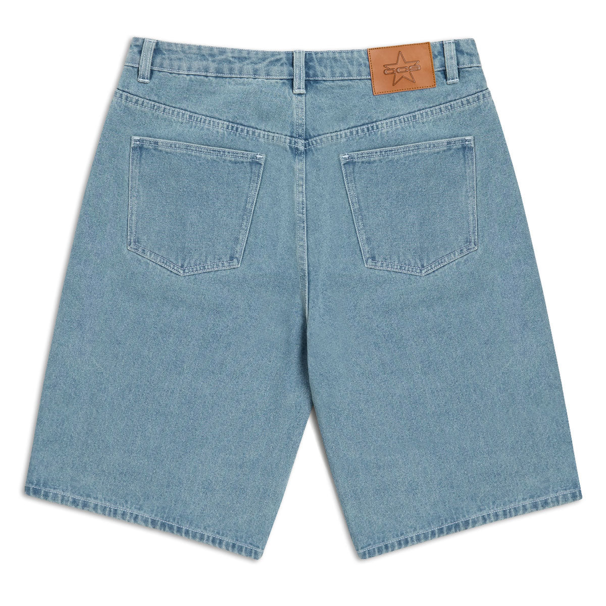 CCS x Tyler Quigley Big Cats 97 Star Denim Shorts - Rinsed Blue - Image 2