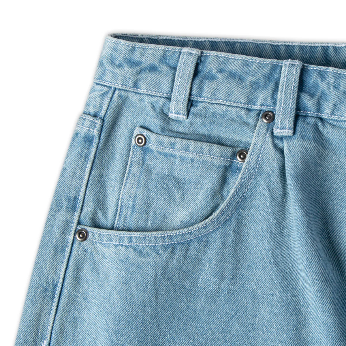 CCS x Tyler Quigley Big Cats 97 Star Denim Shorts - Rinsed Blue - Image 6