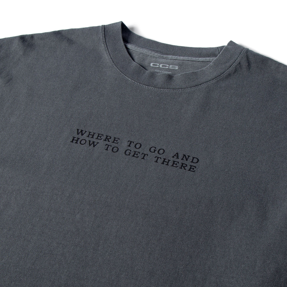 CCS x Zanereti Where To Go T-Shirt - Faded Black - Image 4