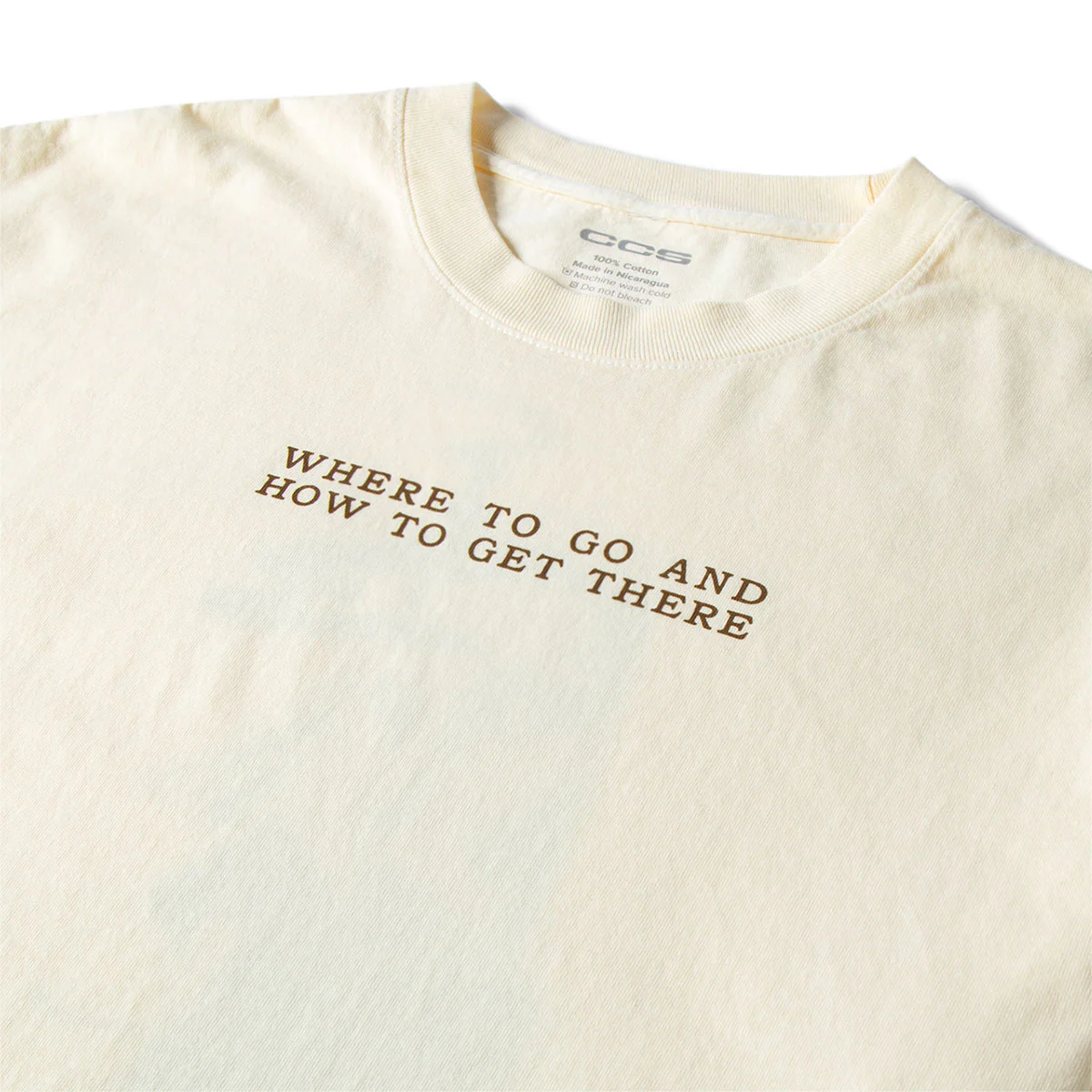 CCS x Zanereti Where To Go T-Shirt - Faded Cream - Image 3