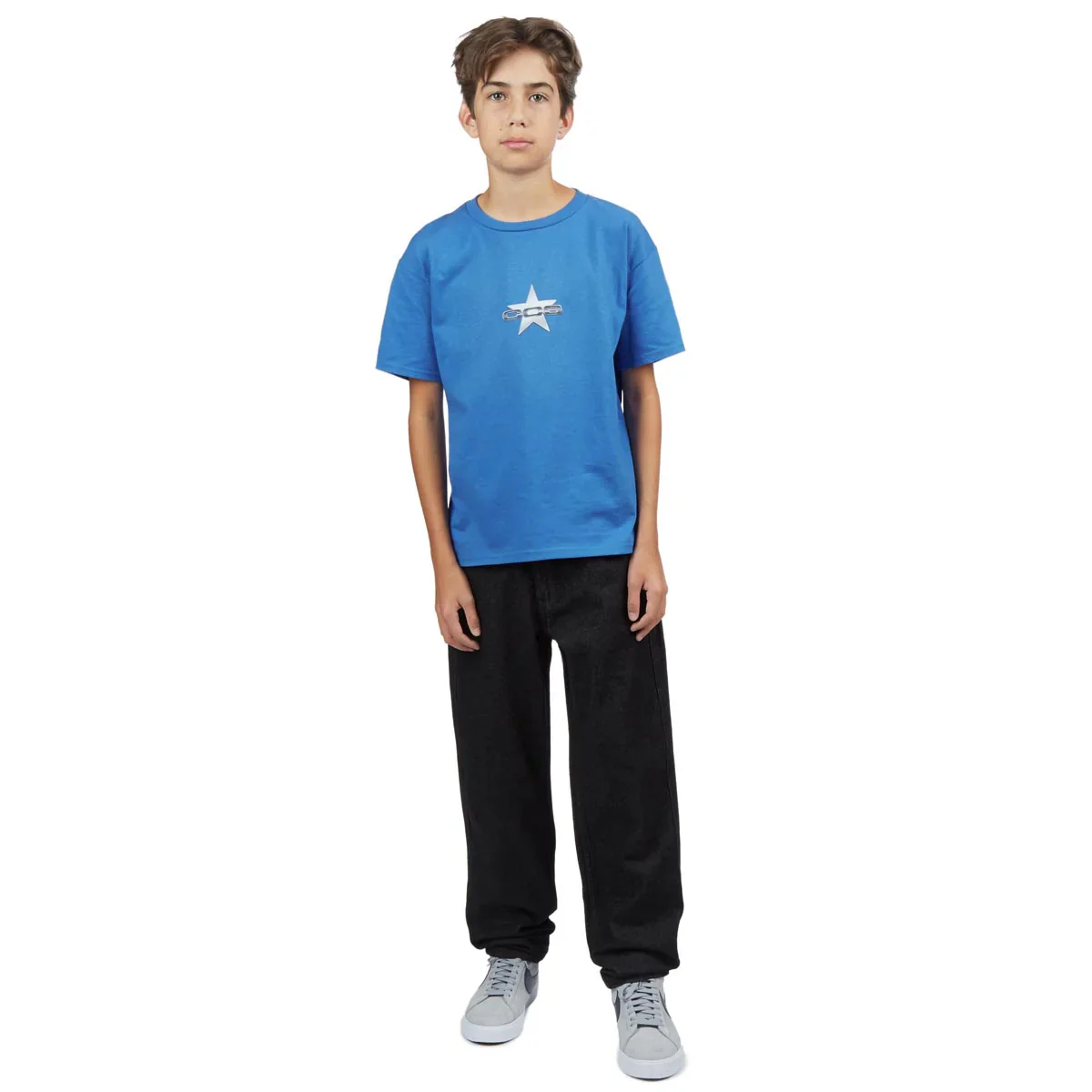 CCS Youth Baggy Taper Denim Jeans - Black - Image 3