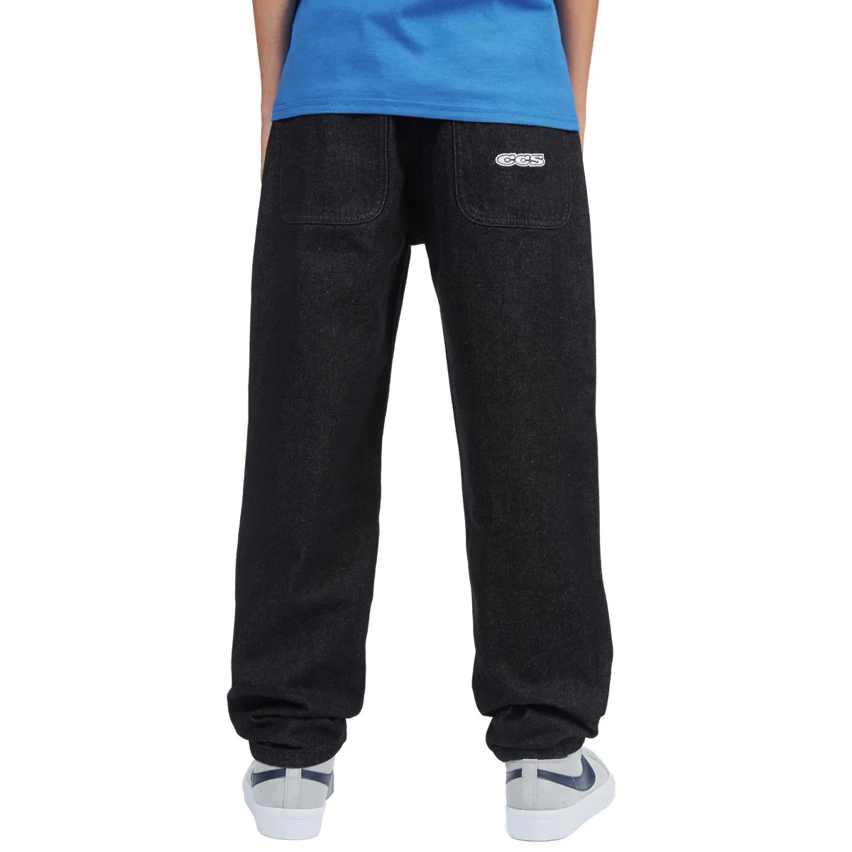 CCS Youth Baggy Taper Denim Jeans - Black - Image 4