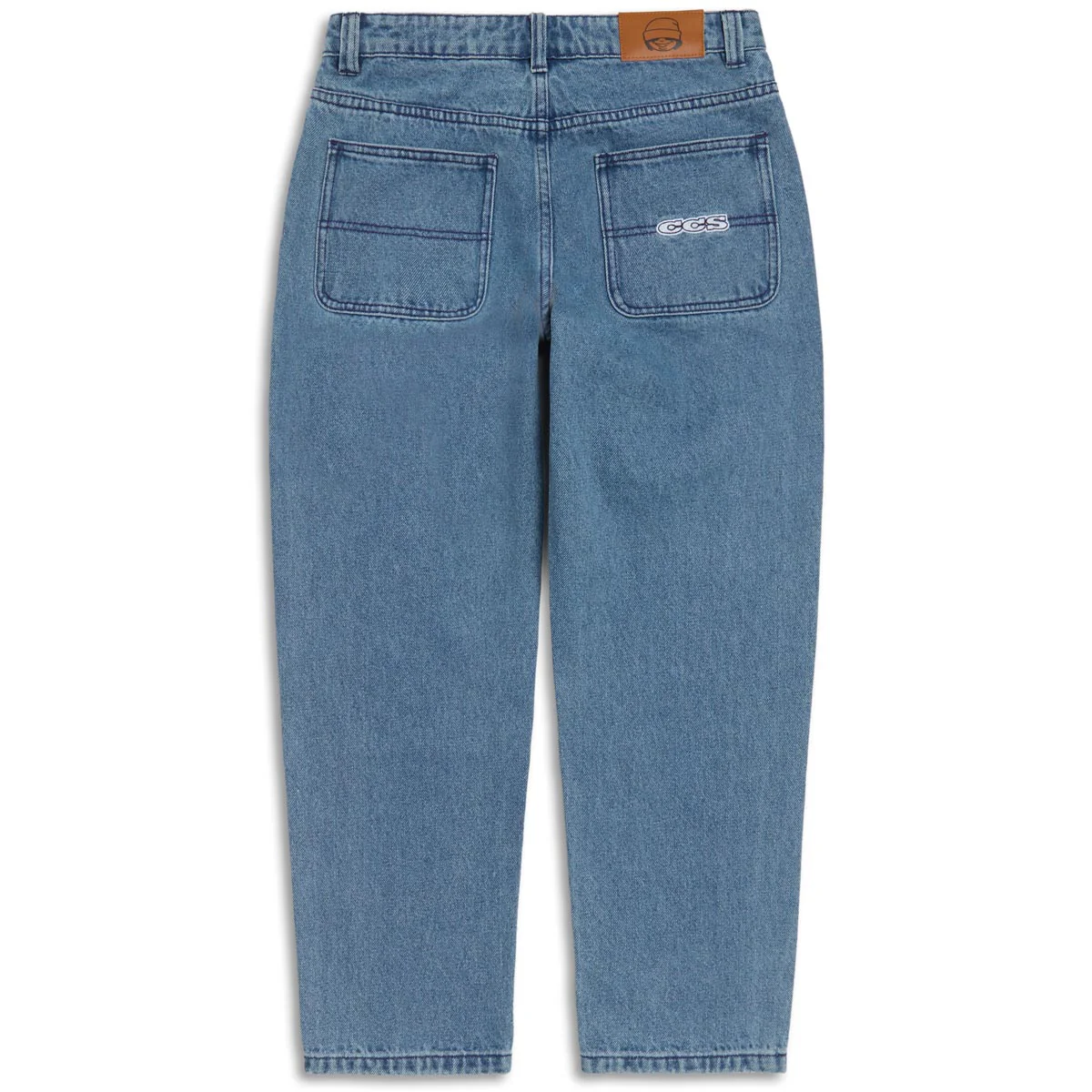 CCS Youth Baggy Taper Denim Jeans - Medium Blue - Image 6