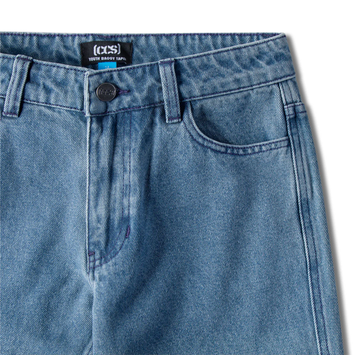 CCS Youth Baggy Taper Denim Jeans - Medium Blue - Image 7