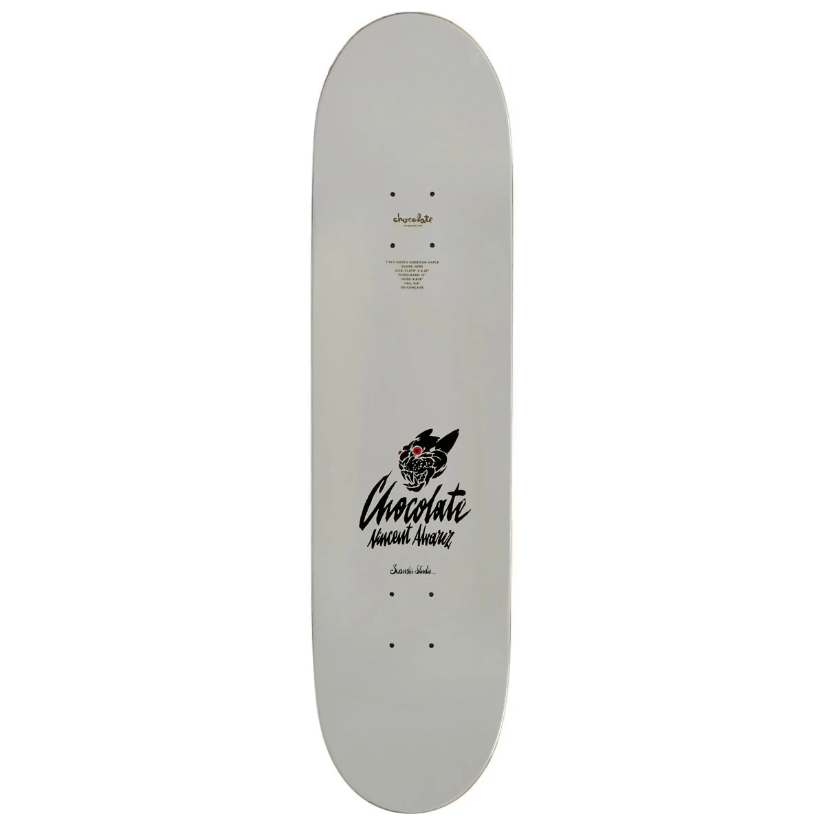 Chocolate Alvarez Swanski Panther Skateboard Deck - 8.25" - Image 2