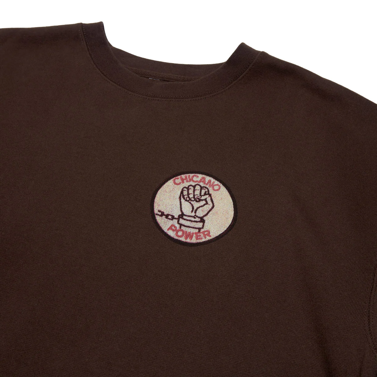 Chocolate Chicano Power Crew Sweatshirt - Chocolate - Image 2