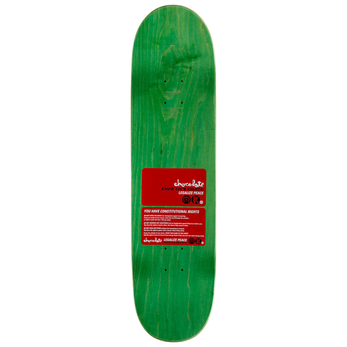Chocolate Herrera Know Your Rights Skateboard Deck - 8.50" - Image 2